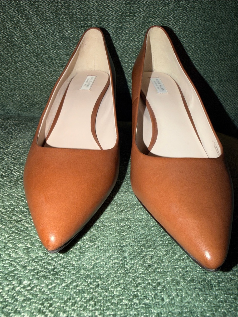 Cole Haan Tan Pointed Toe Leather Heels - Picture 9 of 9